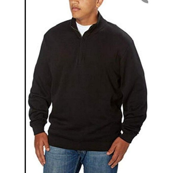Cutter & Buck Men's Half Zip Sweater Black Size XLT - Picture 1 of 8